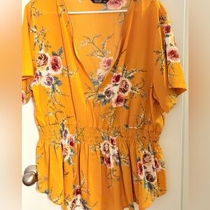 Floral Yellow blouse
